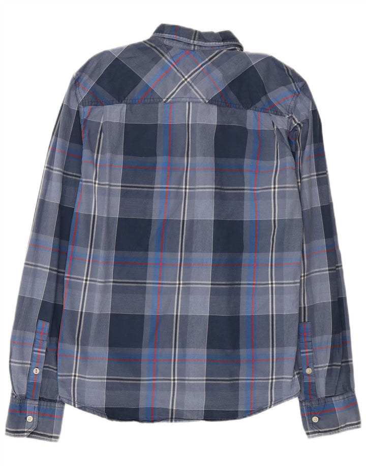 Tommy Hilfiger Mens Shirt Large Blue Check Cotton