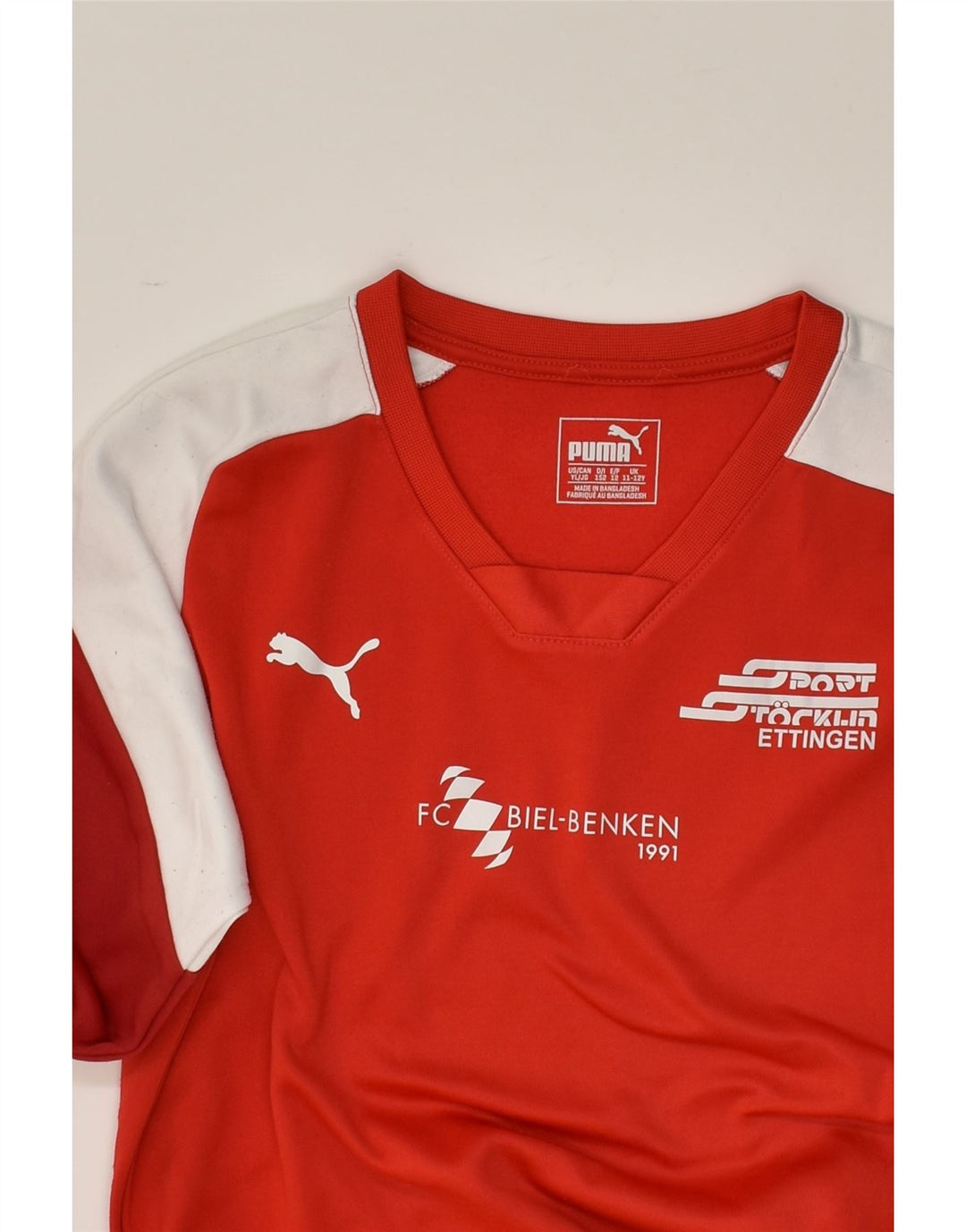 PUMA Boys Top Long Sleeve 11-12 Years Red Polyester Sports | Vintage Puma | Thrift | Second-Hand Puma | Used Clothing | Messina Hembry 