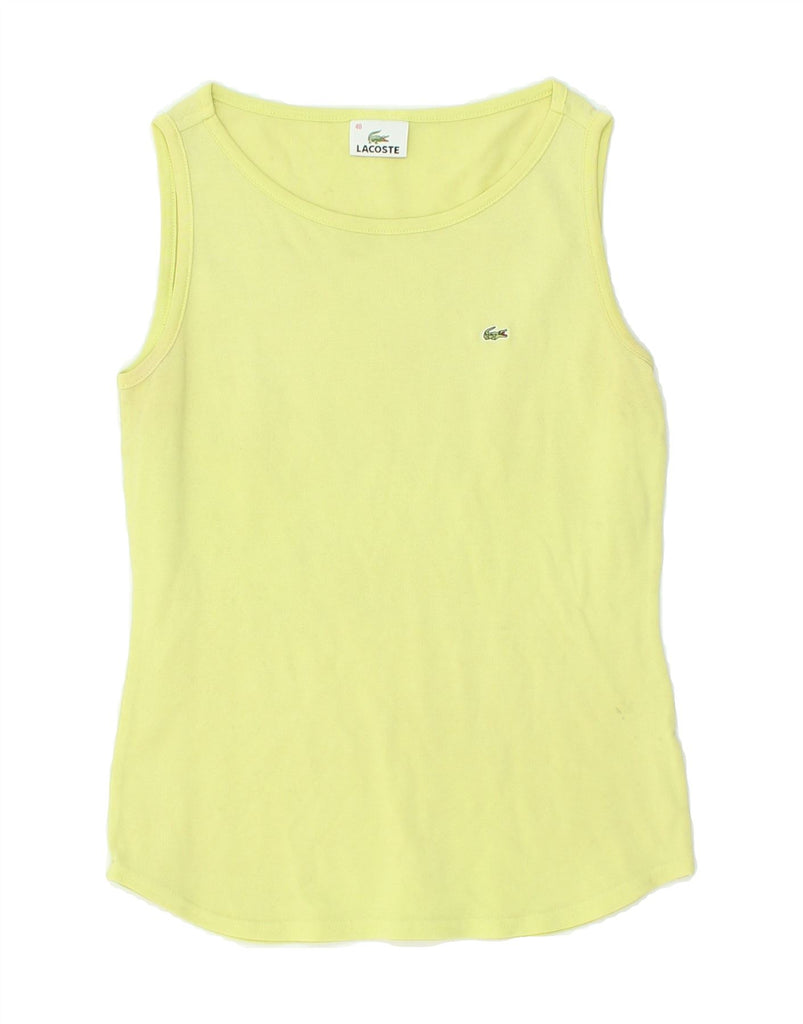 LACOSTE Womens Vest Top Size 40 Medium Yellow Cotton Vintage Lacoste and Second-Hand Lacoste from Messina Hembry 