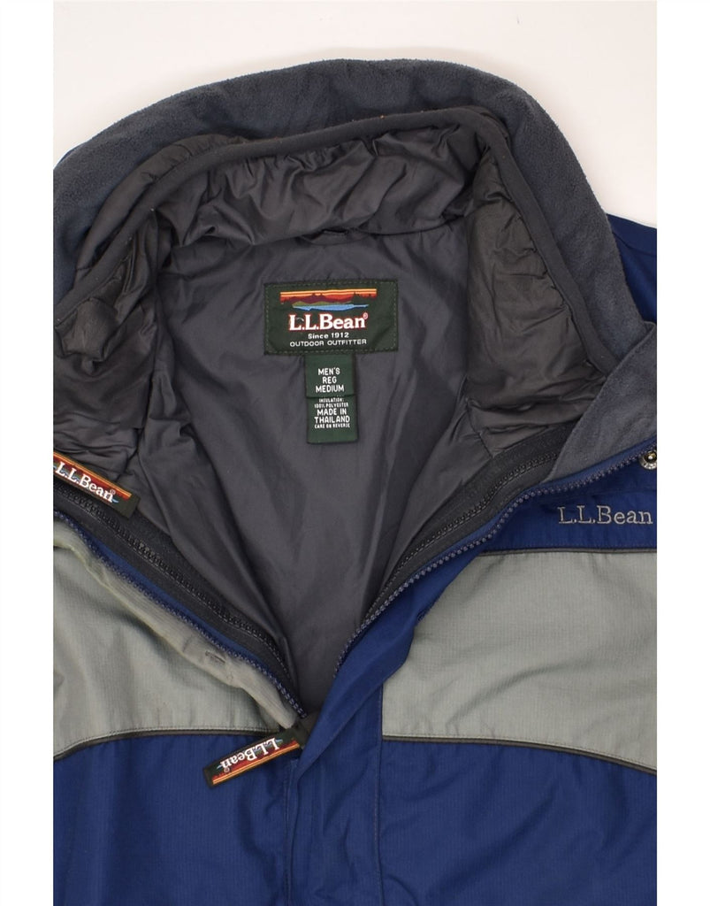 L.L.BEAN Mens Hooded Windbreaker Jacket UK 38 Medium Blue Nylon | Vintage L.L.Bean | Thrift | Second-Hand L.L.Bean | Used Clothing | Messina Hembry 