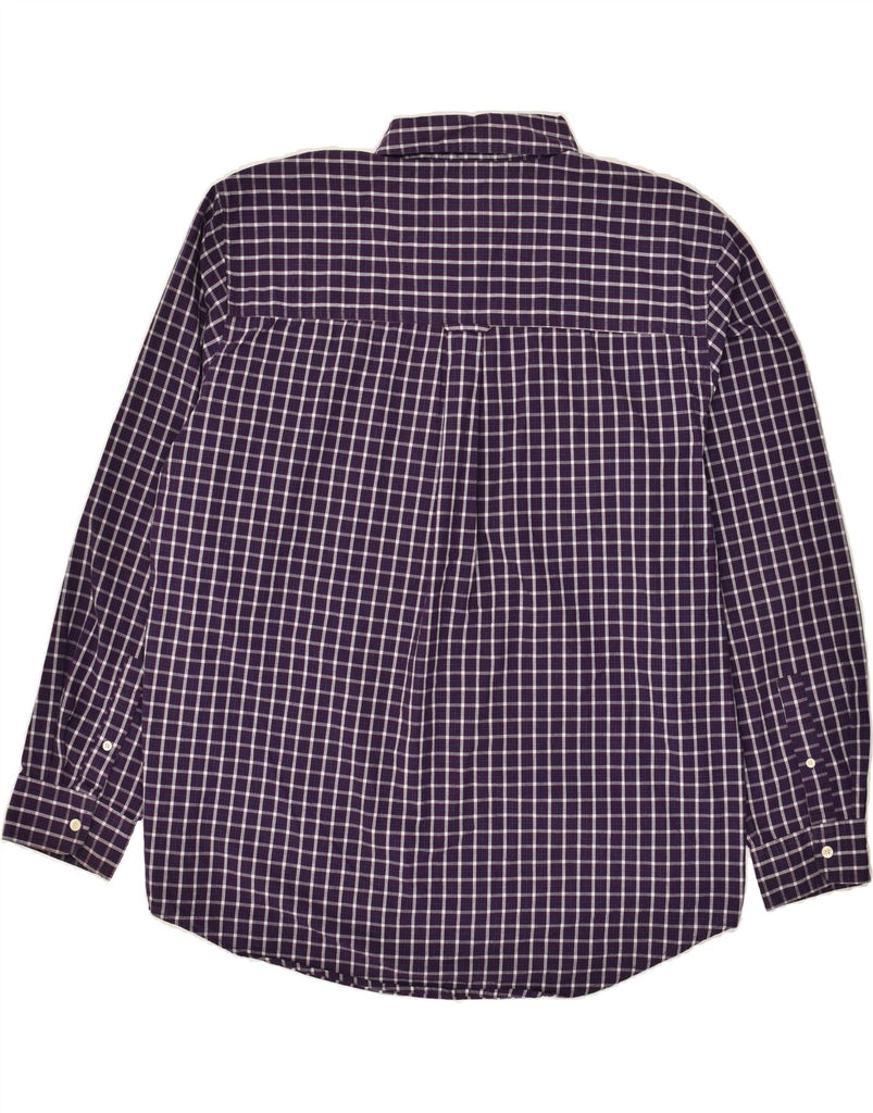 CHAPS Mens Easy Care Shirt XL Purple Check Cotton | Vintage Chaps | Thrift | Second-Hand Chaps | Used Clothing | Messina Hembry 