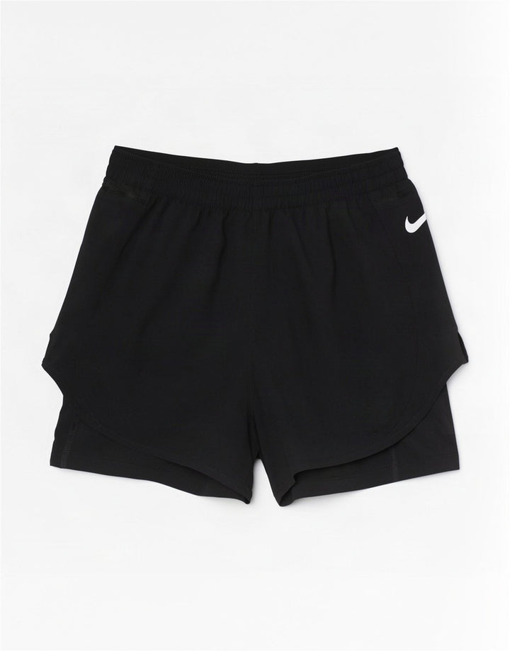 Nike Womens Dri Fit Sport Shorts UK 12 Medium Black Polyester