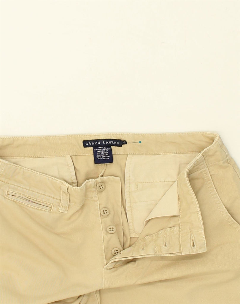 RALPH LAUREN Womens Slim Chino Trousers US 6 Medium W28 L31 Beige Cotton | Vintage Ralph Lauren | Thrift | Second-Hand Ralph Lauren | Used Clothing | Messina Hembry 