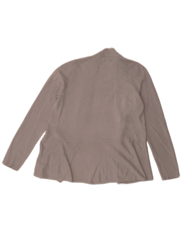 Marks & Spencer Womens Open Cardigan Sweater UK 10 Small Grey Acrylic