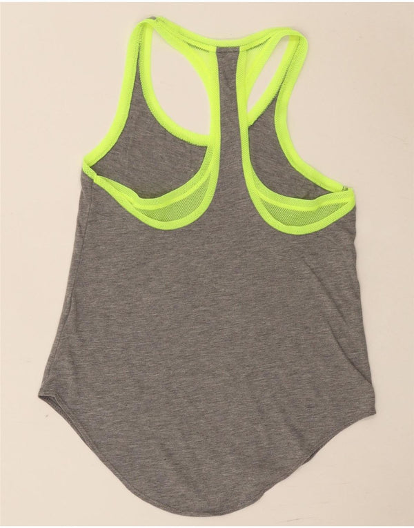 Nike Womens Vest Top UK 6 XS Grey Colourblock