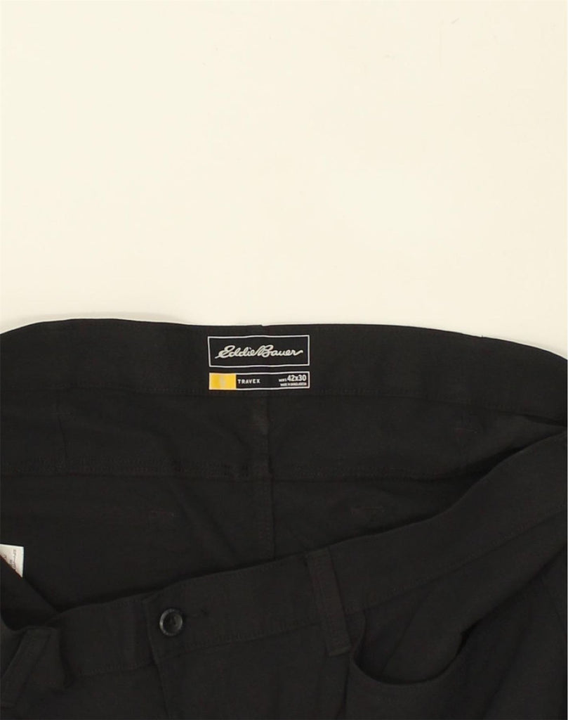 EDDIE BAUER Mens Slim Casual Trousers W42 L30  Black Nylon | Vintage Eddie Bauer | Thrift | Second-Hand Eddie Bauer | Used Clothing | Messina Hembry 