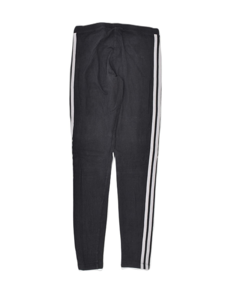 ADIDAS Womens Tracksuit Trousers UK 10 Small Black Cotton | Vintage | Thrift | Second-Hand | Used Clothing | Messina Hembry 