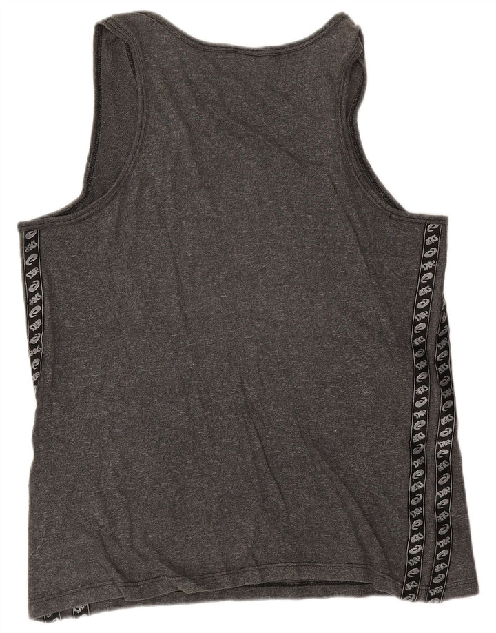 Asics Mens Graphic Vest Top XL Grey Flecked Cotton