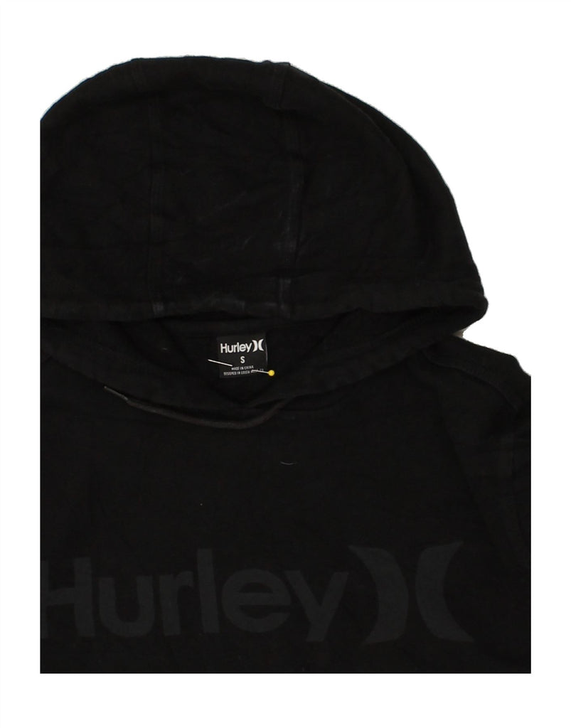 HURLEY Mens Graphic Hoodie Jumper Small Black Cotton | Vintage Hurley | Thrift | Second-Hand Hurley | Used Clothing | Messina Hembry 