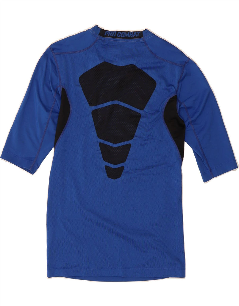 NIKE Womens Dri Fit Graphic T-Shirt Top UK 8 Small Blue Colourblock Vintage Nike and Second-Hand Nike from Messina Hembry 