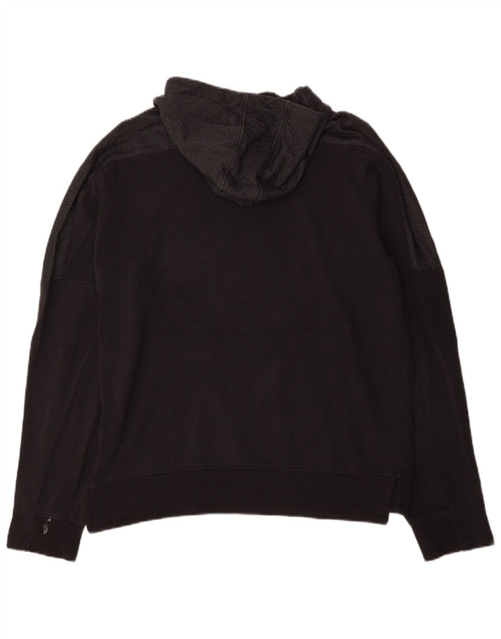 Adidas Mens Hoodie Jumper Medium Black Cotton