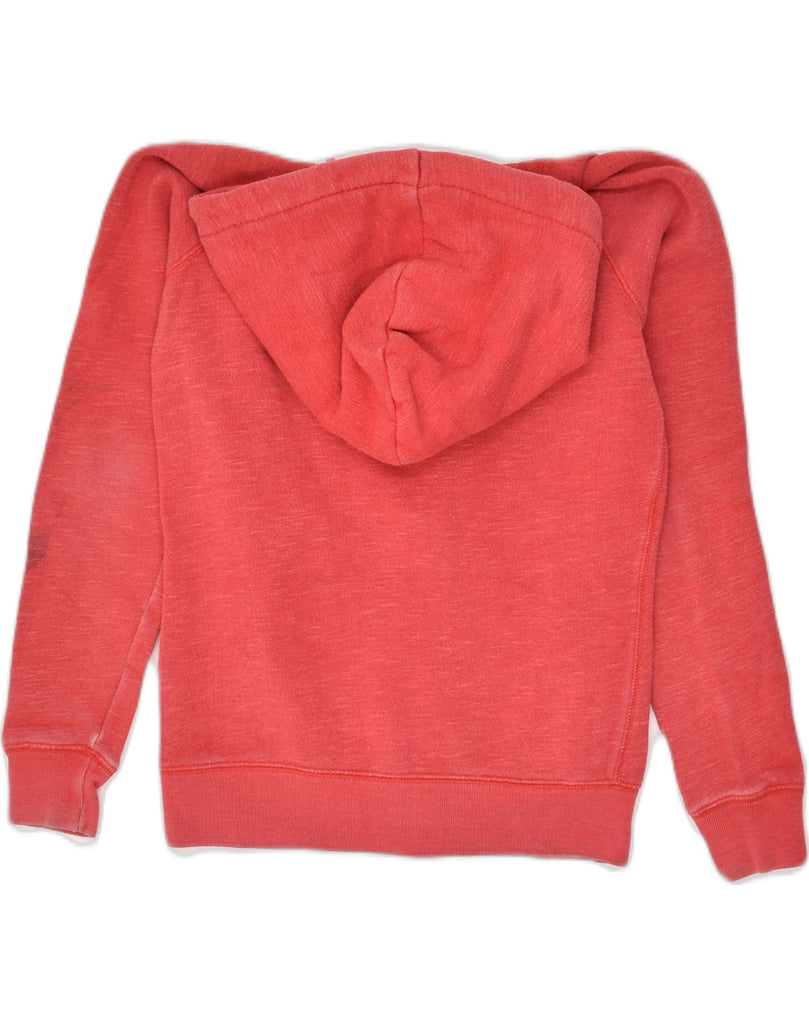 JACK WILLS Womens Zip Hoodie Sweater UK 12 Medium Red Cotton | Vintage Jack Wills | Thrift | Second-Hand Jack Wills | Used Clothing | Messina Hembry 