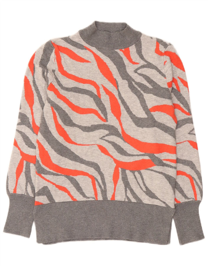 Marks & Spencer Womens Turtle Neck Jumper Sweater UK 10 Small Grey