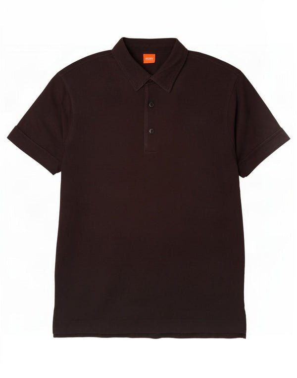 Hugo Boss Mens Polo Shirt Large Black Cotton