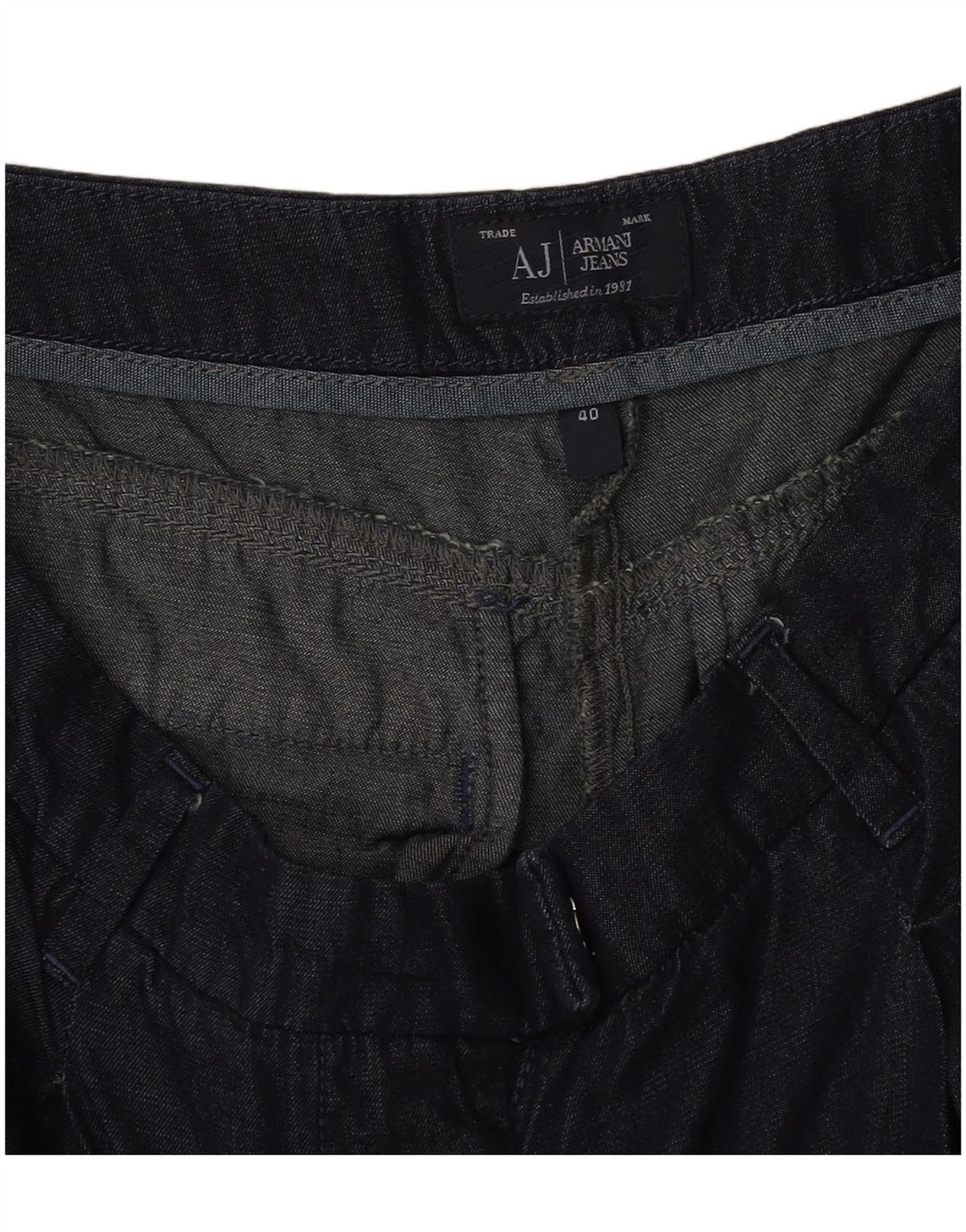 Armani Womens Straight Jeans IT 40 Small W30 L25 Navy Blue