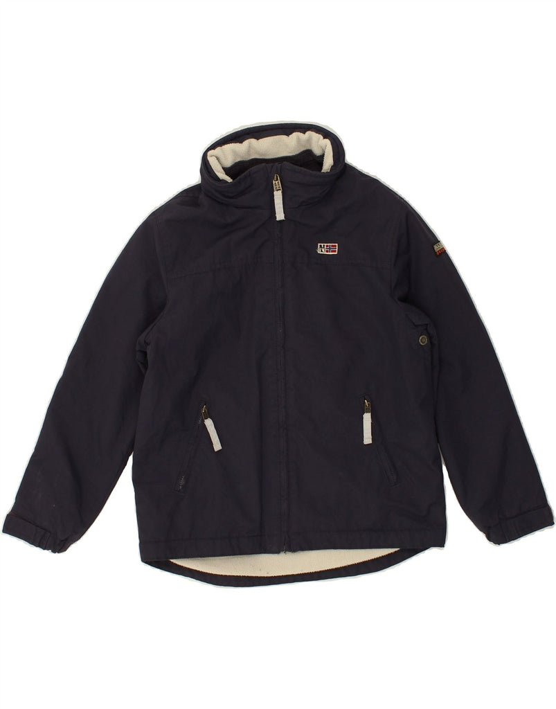 NAPAPIJRI Boys Windbreaker Jacket 7-8 Years Navy Blue Polyamide | Vintage Napapijri | Thrift | Second-Hand Napapijri | Used Clothing | Messina Hembry 