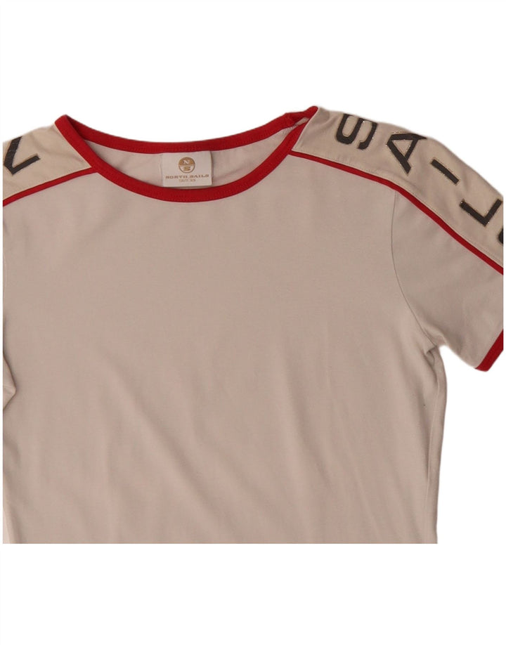 North Sails Womens Graphic T-Shirt Top UK 6 XS White