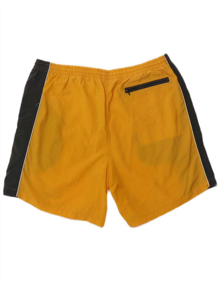 RUSSELL ATHLETIC Mens Swimming Shorts XL  Yellow Colourblock Nylon