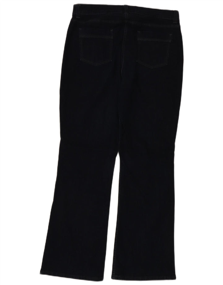 Marks & Spencer Womens Bootcut Jeans UK 16 Large W32 L30 Navy Blue Cotton