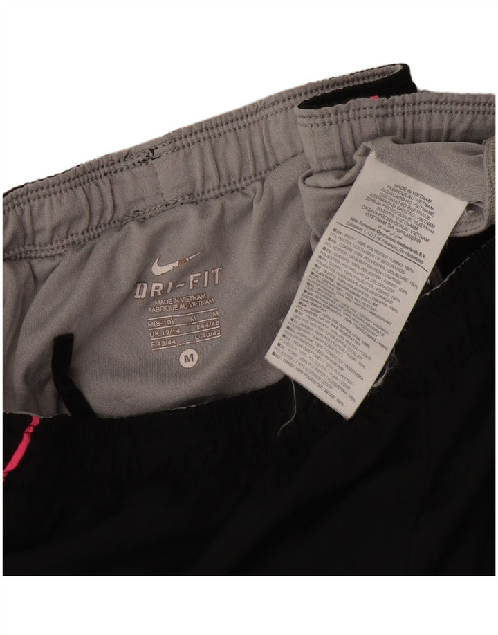 Nike Womens Dri Fit Sport Shorts UK 12/14 Medium  Black Polyester