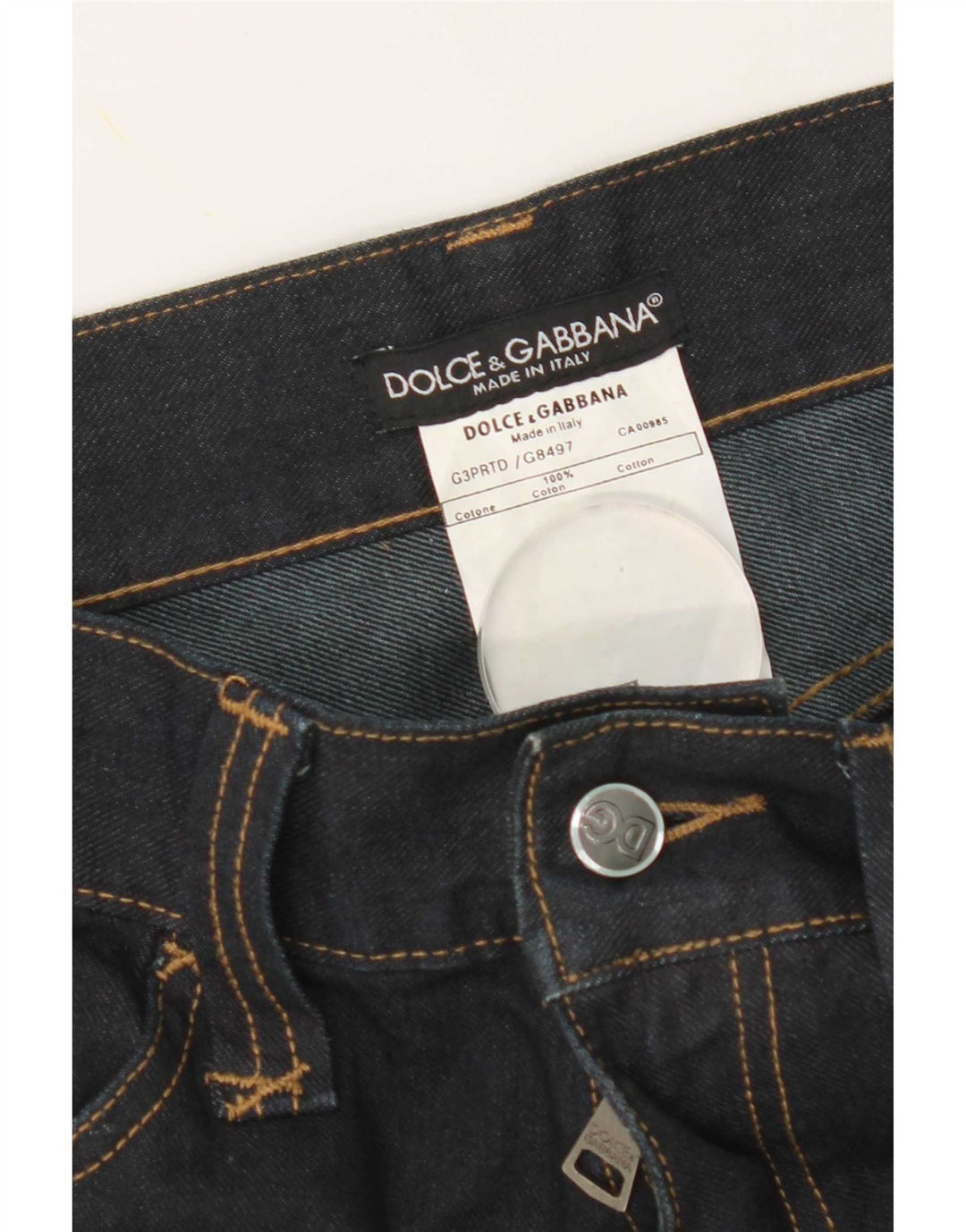 Dolce & Gabbana Womens Straight Jeans IT 44 Medium W28 L29 Navy Blue Cotton