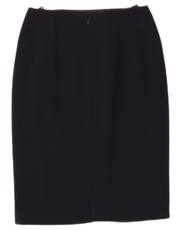 Basler Womens Pencil Skirt W26 Small Navy Blue Triacetate