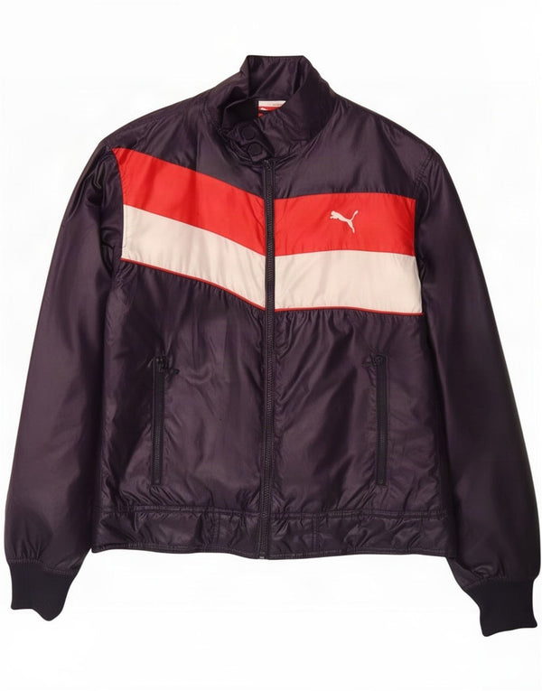 Puma Mens Padded Jacket UK 38 Medium Purple Colourblock Polyester