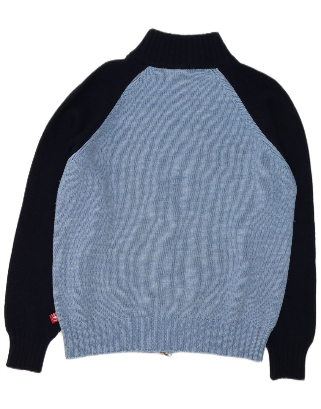 Converse Mens Chuck Taylor Graphic Cardigan Sweater Large Blue Colourblock