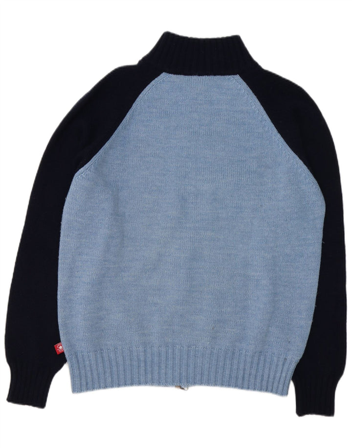 Converse Mens Chuck Taylor Graphic Cardigan Sweater Large Blue Colourblock