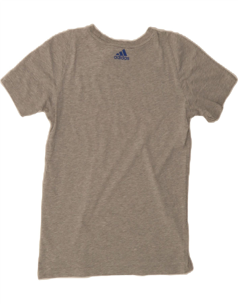 ADIDAS Boys Graphic T-Shirt Top 11-12 Years Grey Cotton Vintage Adidas and Second-Hand Adidas from Messina Hembry 
