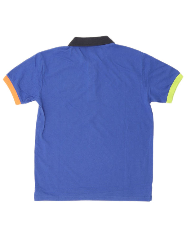 North Sails Boys Polo Shirt 13-14 Years Blue Colourblock Cotton