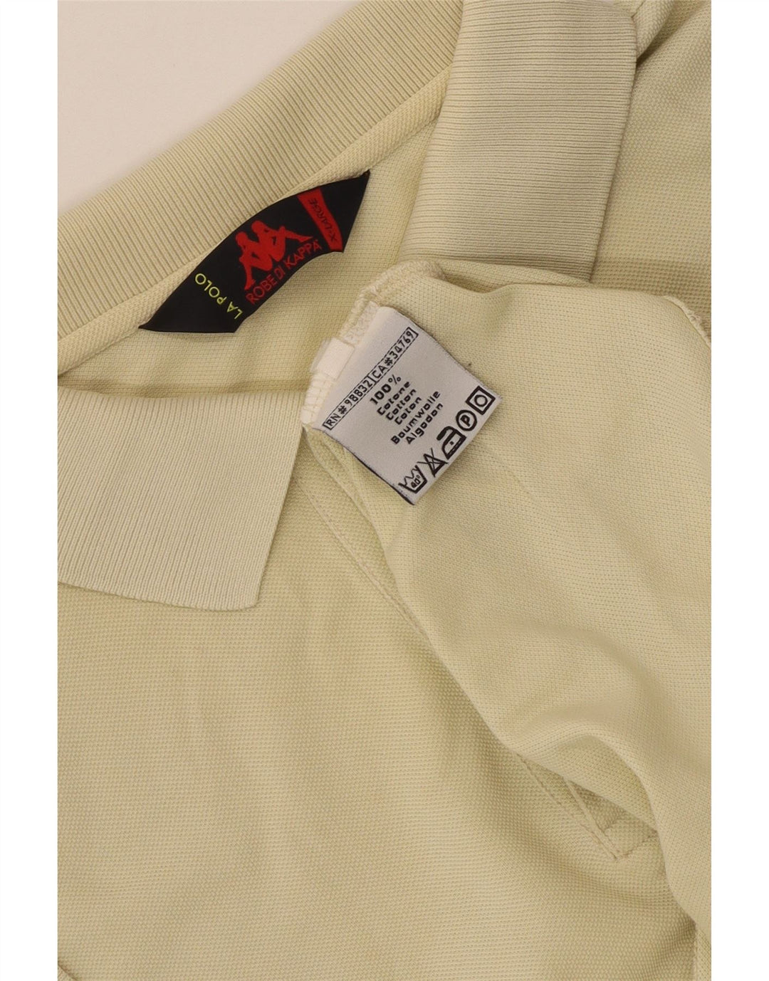 Kappa Mens Polo Shirt XL Beige Cotton