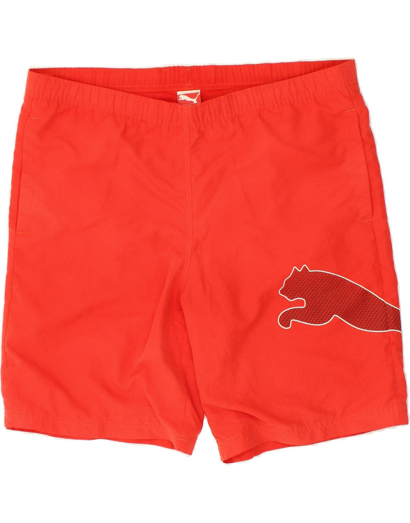 PUMA Mens Graphic Sport Shorts Large Red | Vintage Puma | Thrift | Second-Hand Puma | Used Clothing | Messina Hembry 