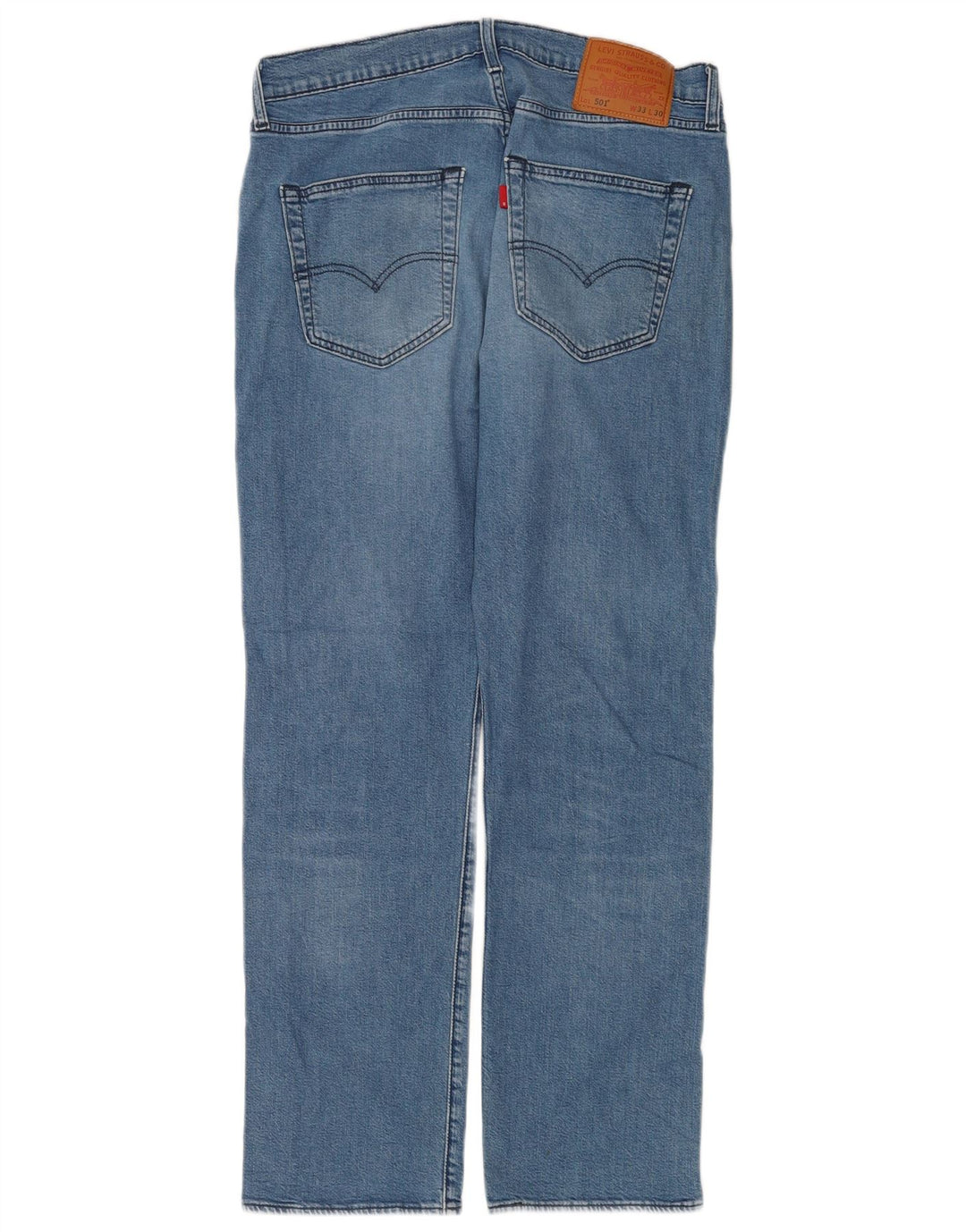 Levi's Womens 501 Straight Jeans W33 L30 Blue Cotton