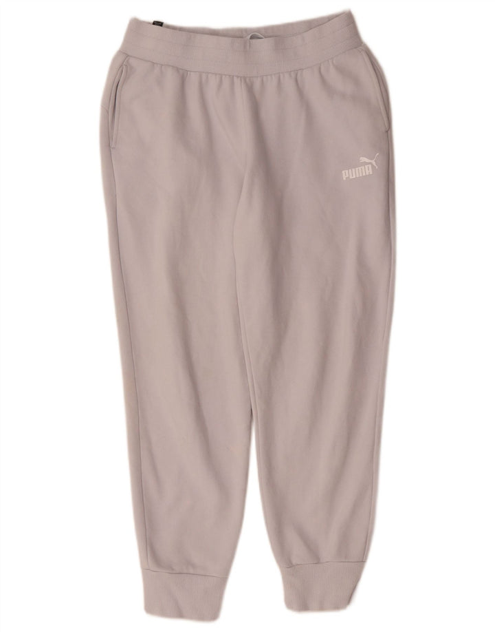 Puma Womens Tracksuit Trousers Joggers UK 14 Medium Grey Cotton