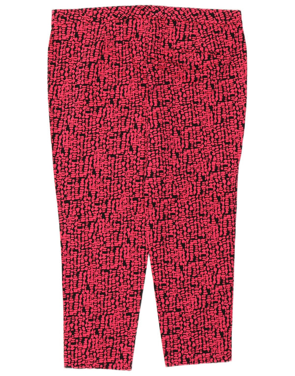 Marks & Spencer Womens Abstract Pattern Cropped Trousers UK 18 XL W38 L25 P