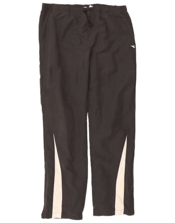 Diadora Mens Tracksuit Trousers XL Black Colourblock Polyester