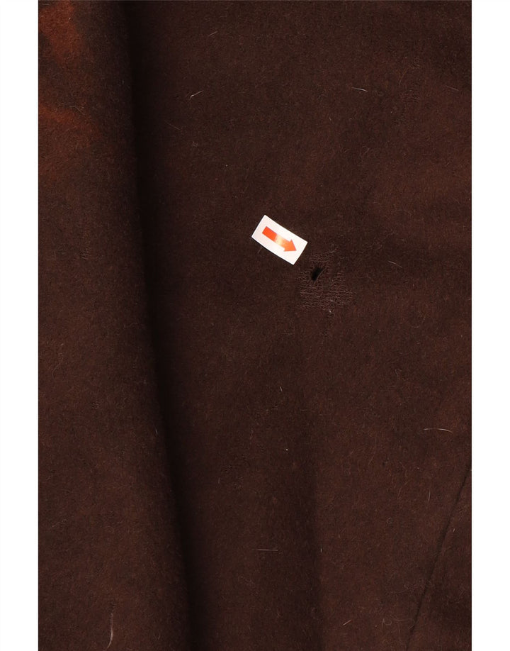 Calvin Klein Womens Oversized Overcoat US 14 XL Brown Wool