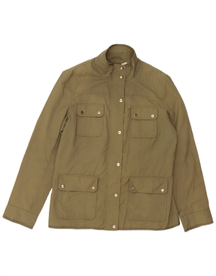Marks & Spencer Womens Utility Jacket UK 12 Medium Khaki Polyamide