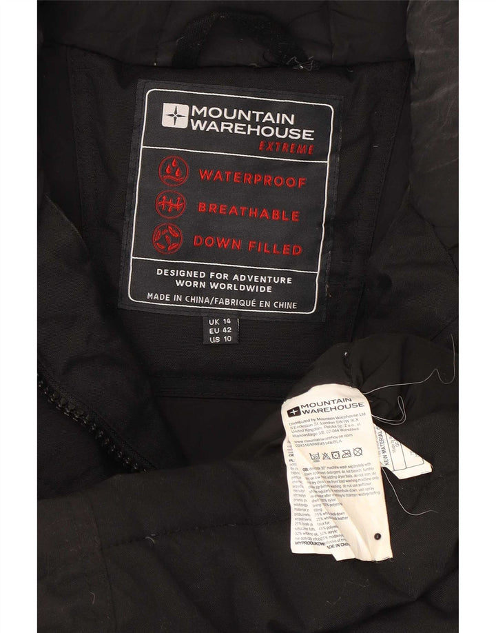 Mountain Warehouse Womens Hooded Padded Coat UK 14 Large Black Polyester