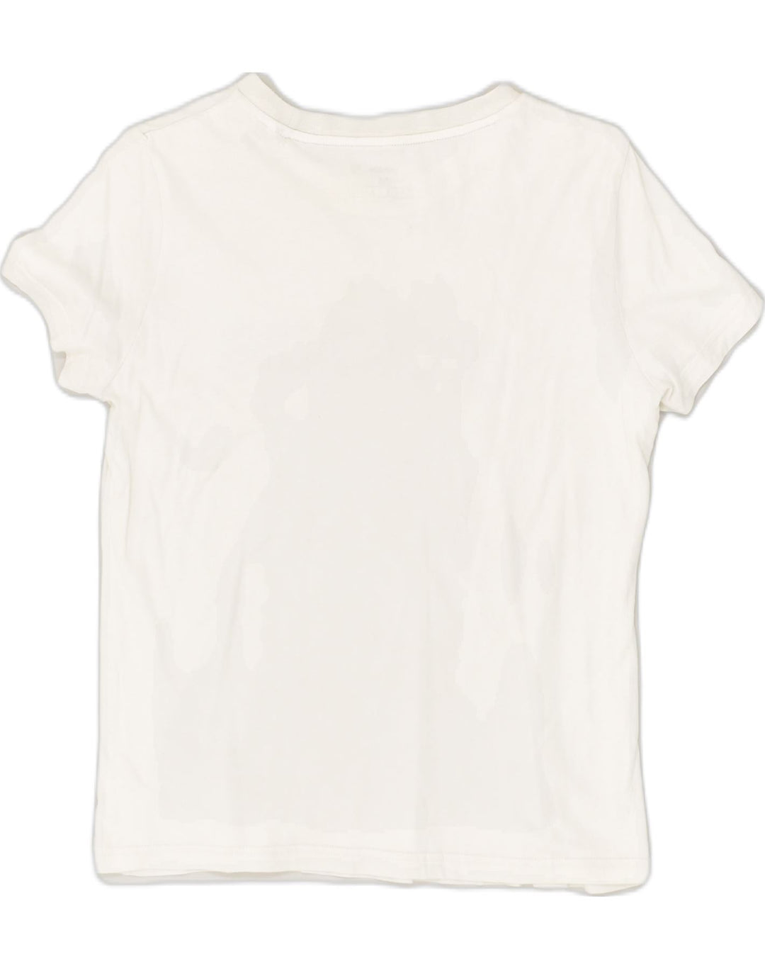 ADIDAS Womens Graphic T-Shirt Top UK 12-14 Medium White Cotton | Vintage Adidas | Thrift | Second-Hand Adidas | Used Clothing | Messina Hembry 