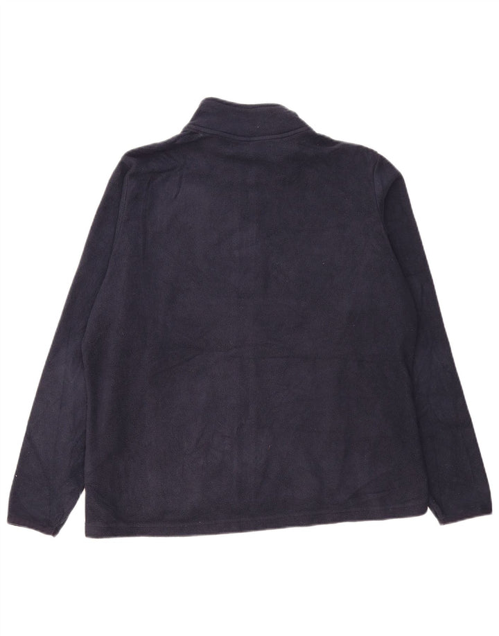 Marks & Spencer Womens Fleece Jumper UK 18 XL Navy Blue Polyester