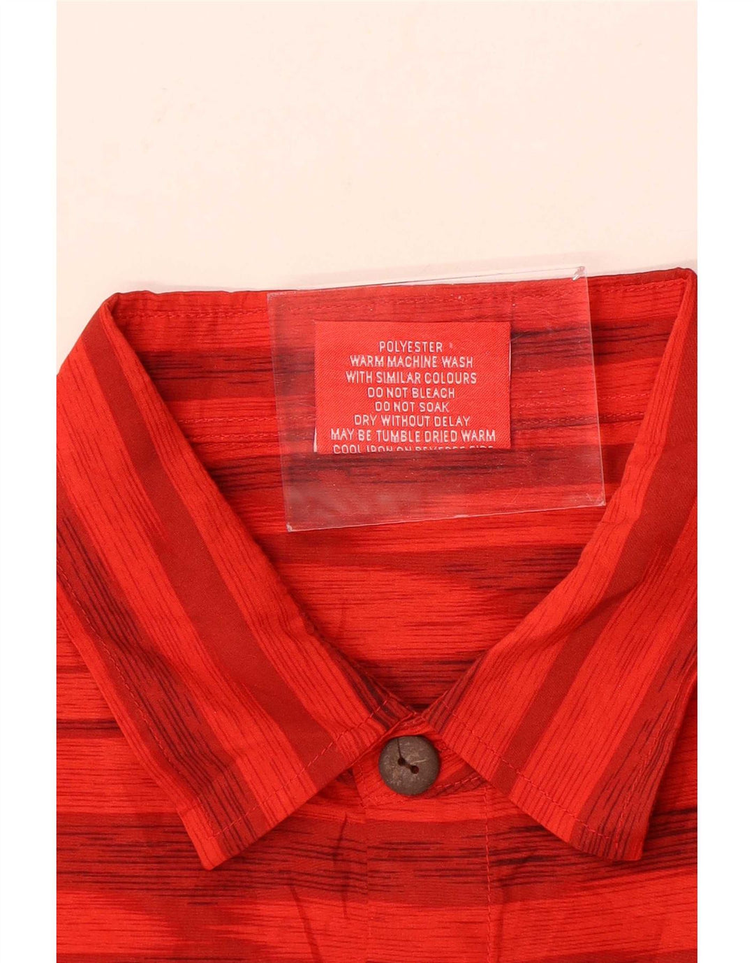 Lowes Mens Short Sleeve Shirt Large Red Floral Polyester Hawaiian