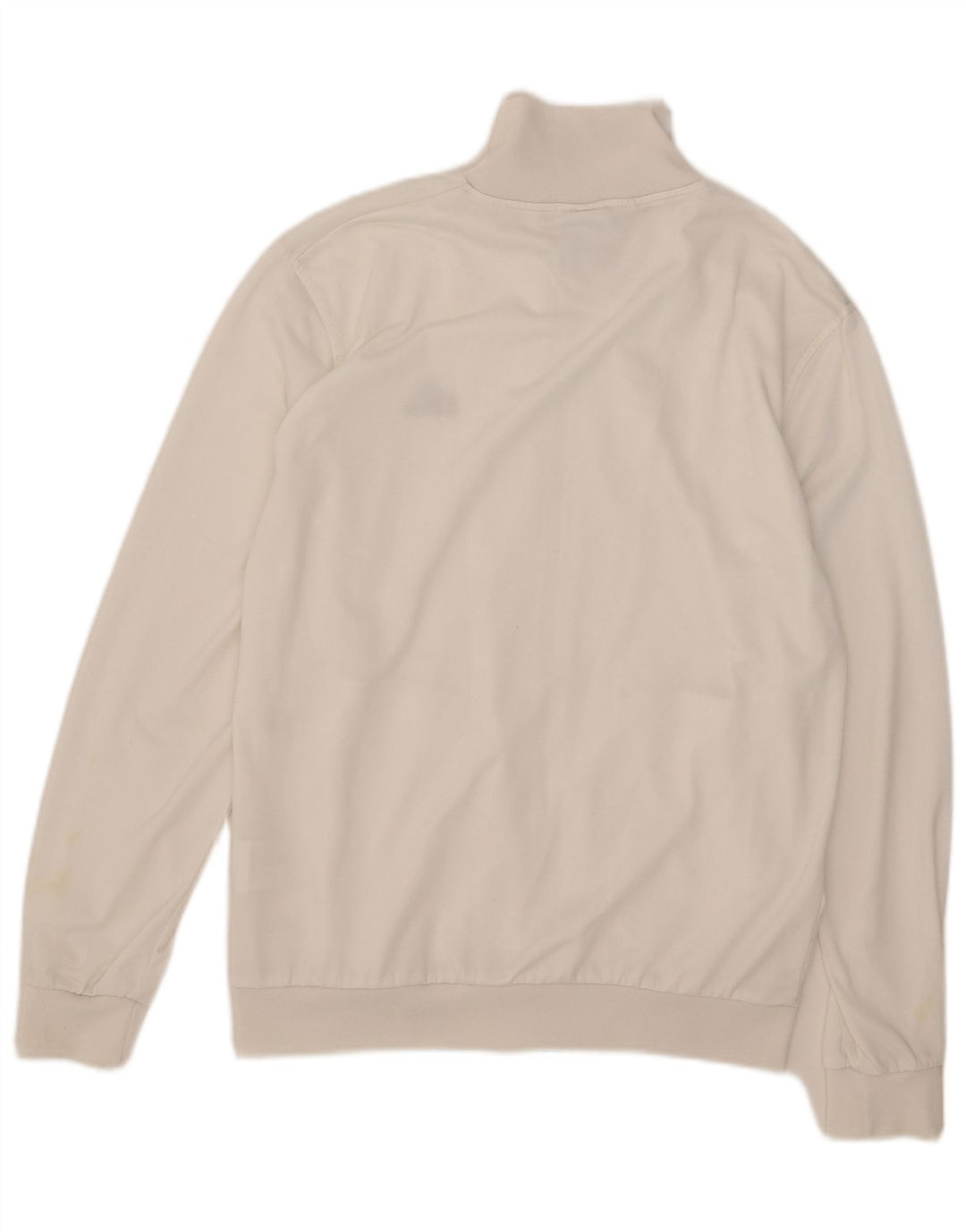 Adidas Mens Tracksuit Top Jacket Large White Polyester