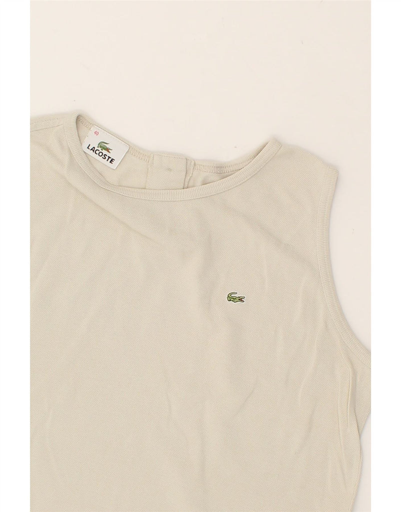 LACOSTE Womens Crop Vest Top Size 40 Medium Grey | Vintage Lacoste | Thrift | Second-Hand Lacoste | Used Clothing | Messina Hembry 