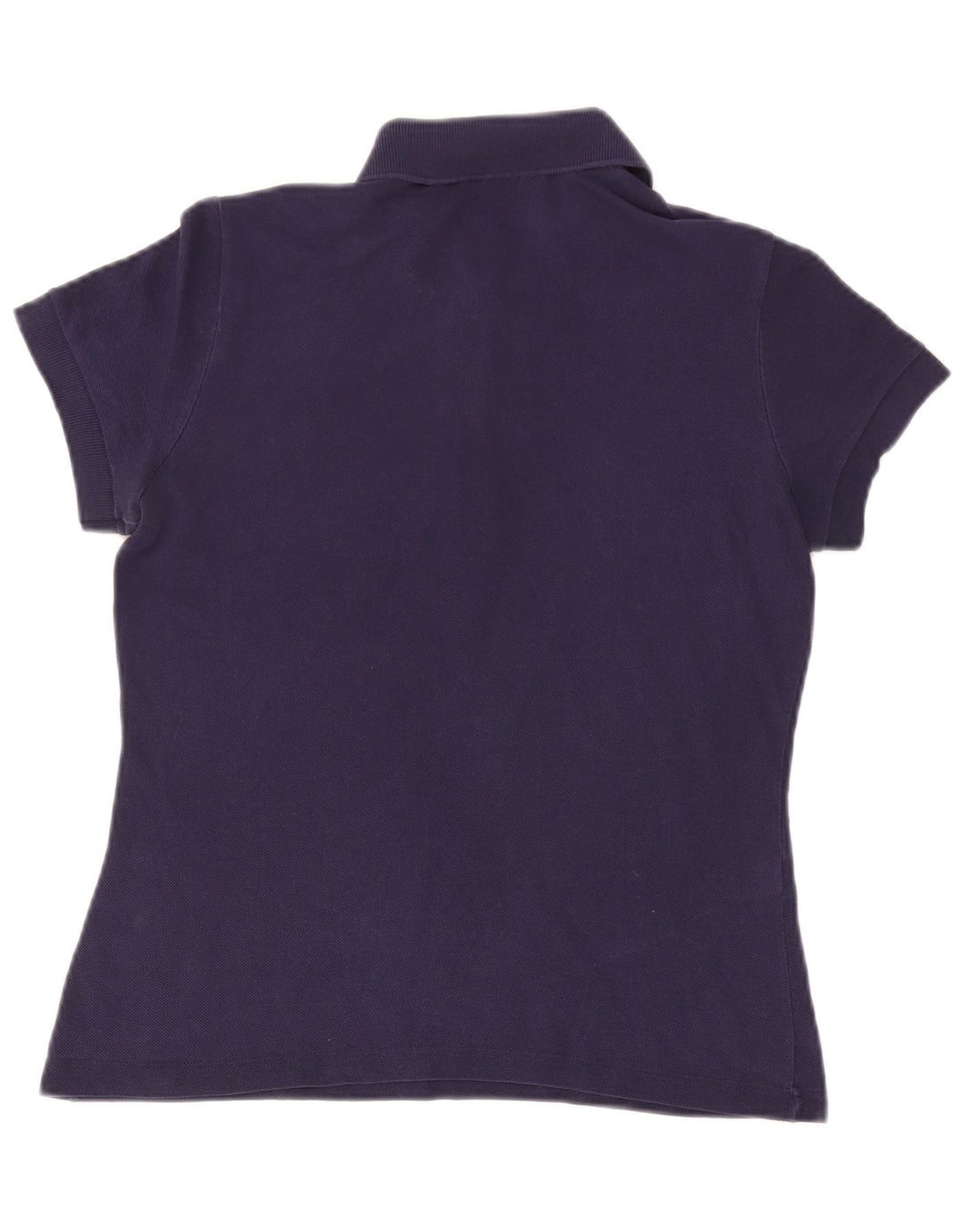 Lacoste Womens Polo Shirt Size 42 Large Navy Blue Cotton