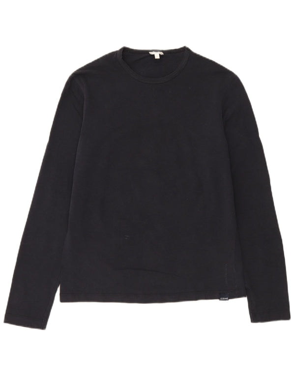Calvin Klein Jeans Mens Top Long Sleeve Medium Navy Blue