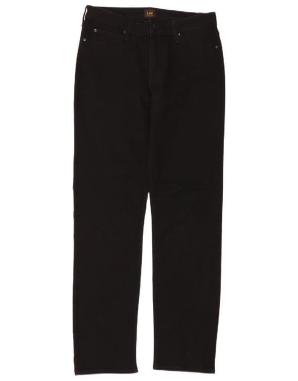 Lee Womens Marion Straight Jeans W34 L33 Black Cotton