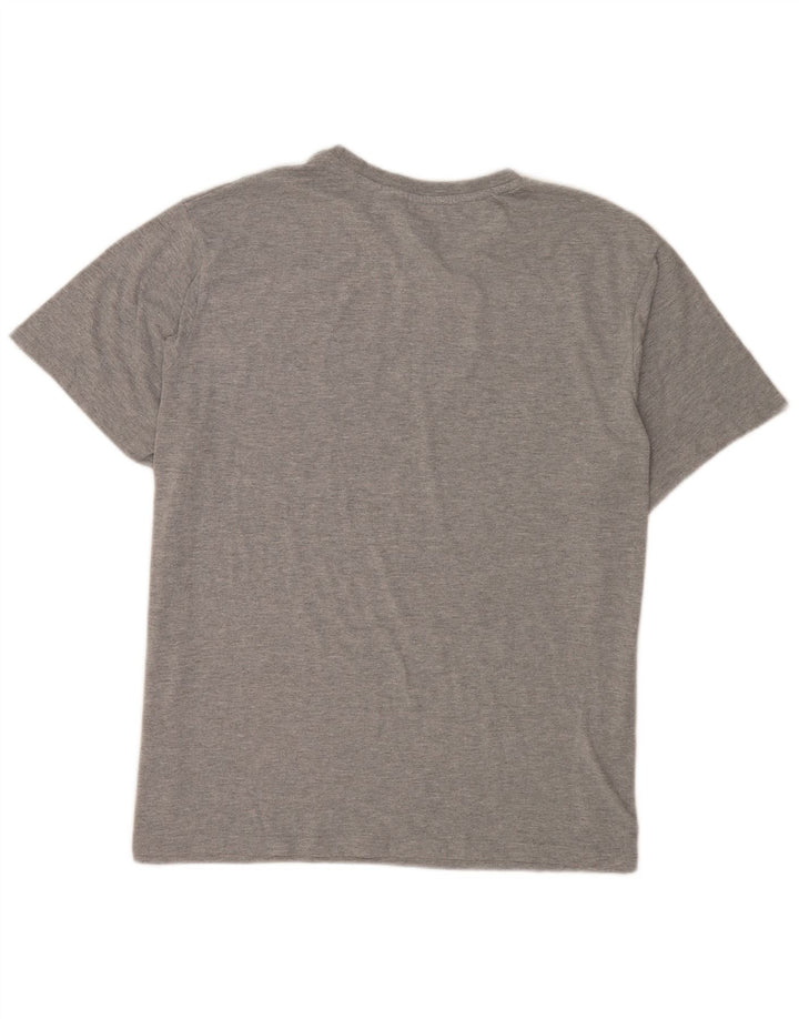 Fila Mens Graphic T-Shirt Top 2XL Grey Flecked Polyester