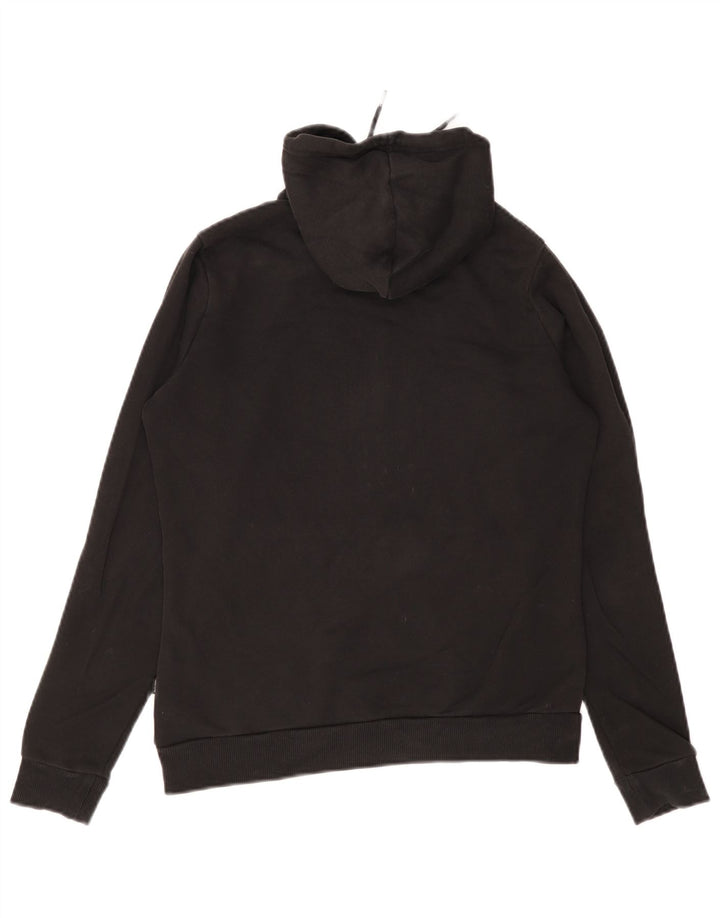 Puma Womens Graphic Hoodie Jumper UK 12 Medium Black